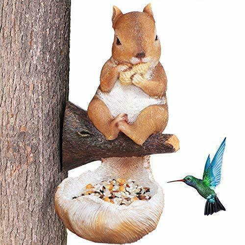 Rustic Woodland Squirrel Bird Feeder