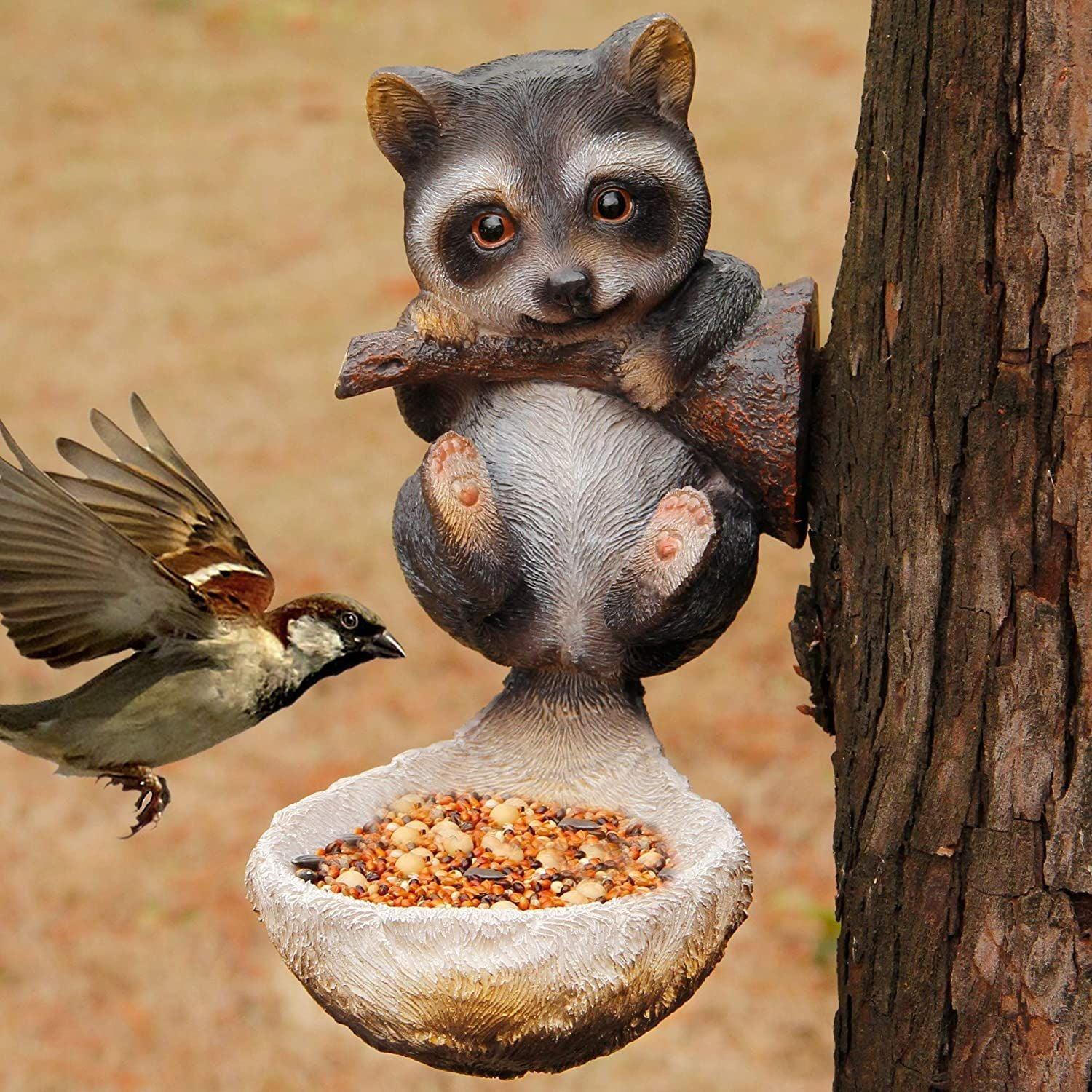Rustic Woodland Squirrel Bird Feeder